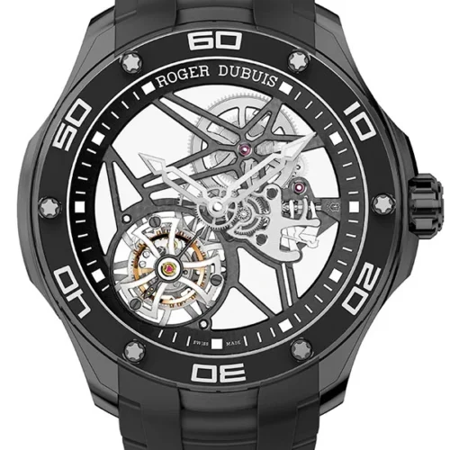 ROGER DUBUIS Pulsion DLC Titanium Flying Tourbillon Skeleton Watch